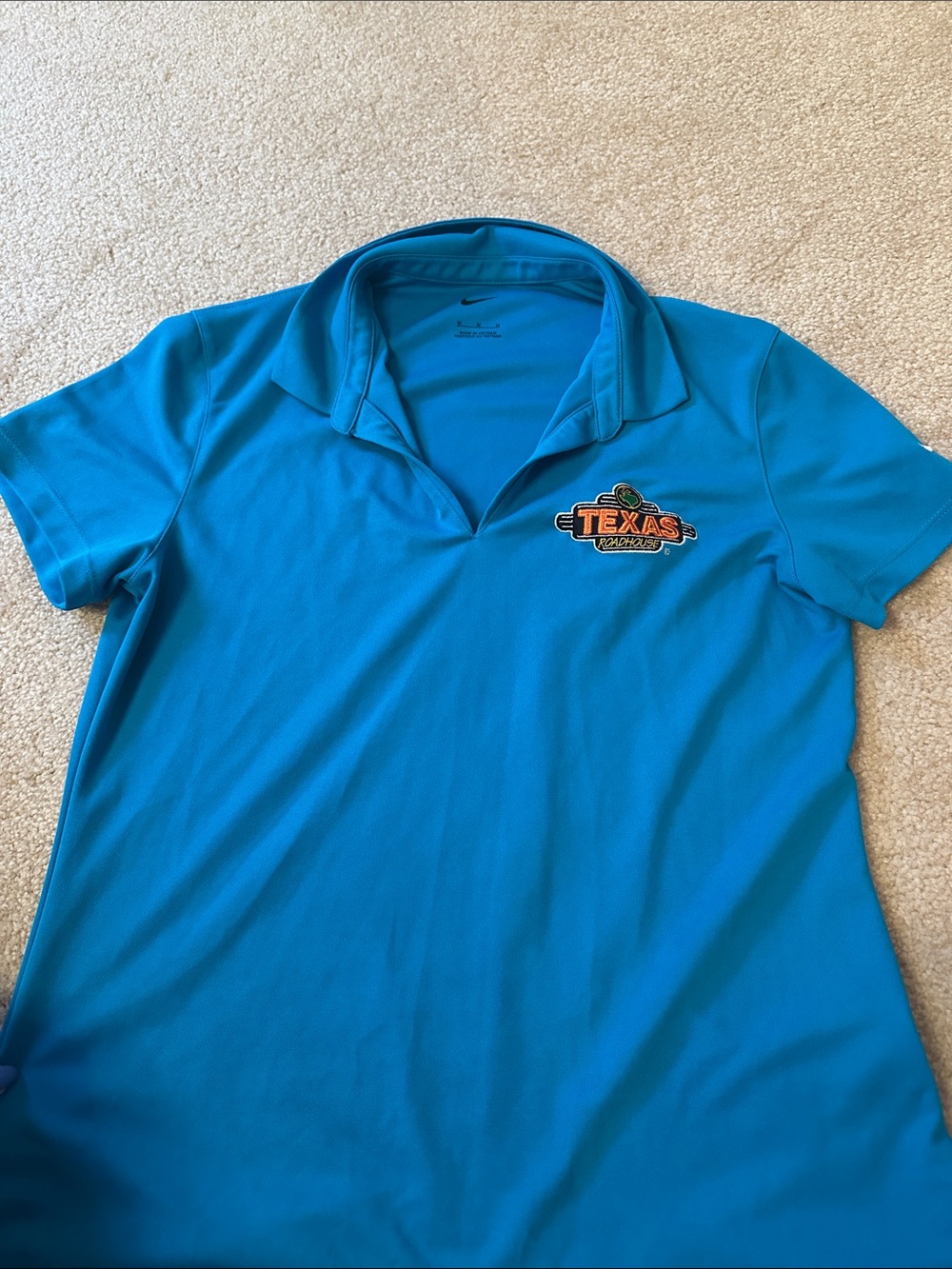 Nike Blue Texas Roadhouse Polo